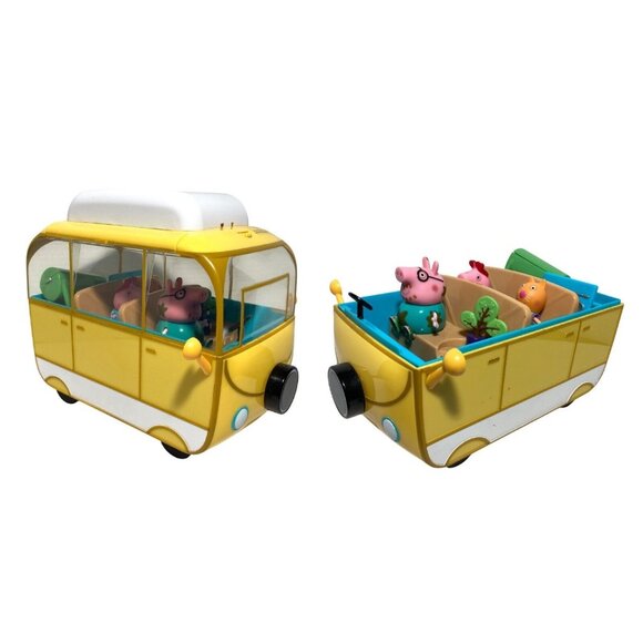 Peppa Pig Campervan Camping Playset Awning Peppa Pig Daddy Pig Candy Cat +Extras - Picture 6 of 12